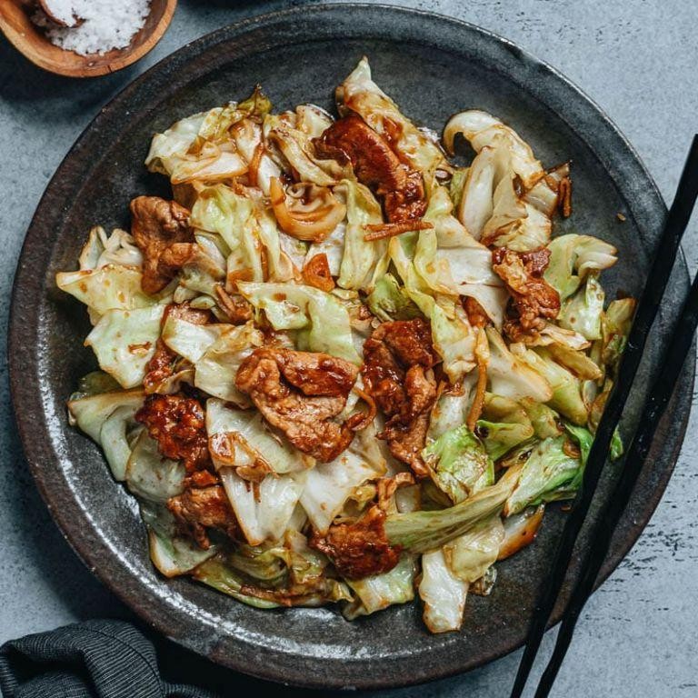 Pork Sirloin and Cabbage Stir-Fry