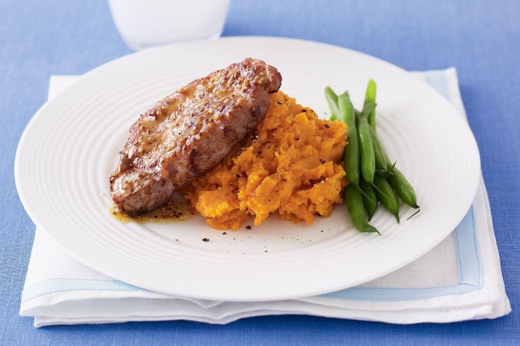 Pork Sirloin with Sweet Potato Mash