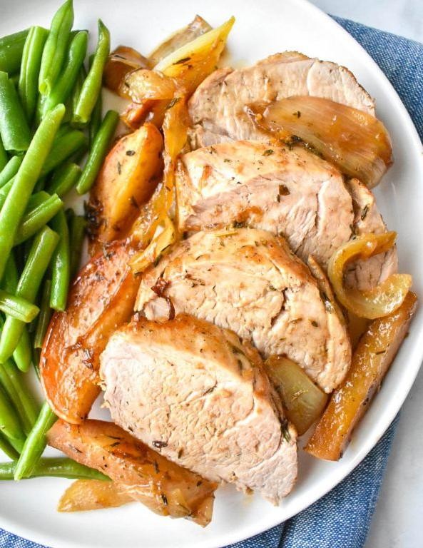Pork Tenderloin with Apples and Onions