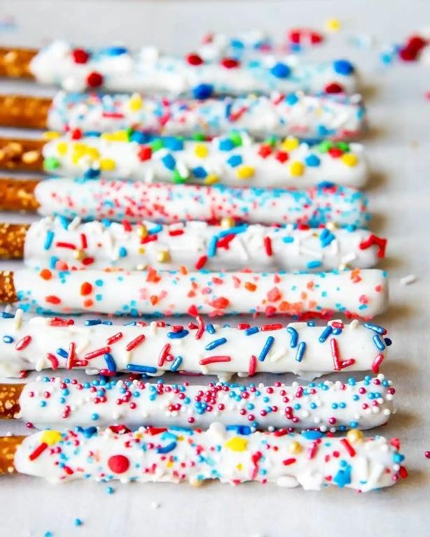 Pretzel Candy with Sprinkles