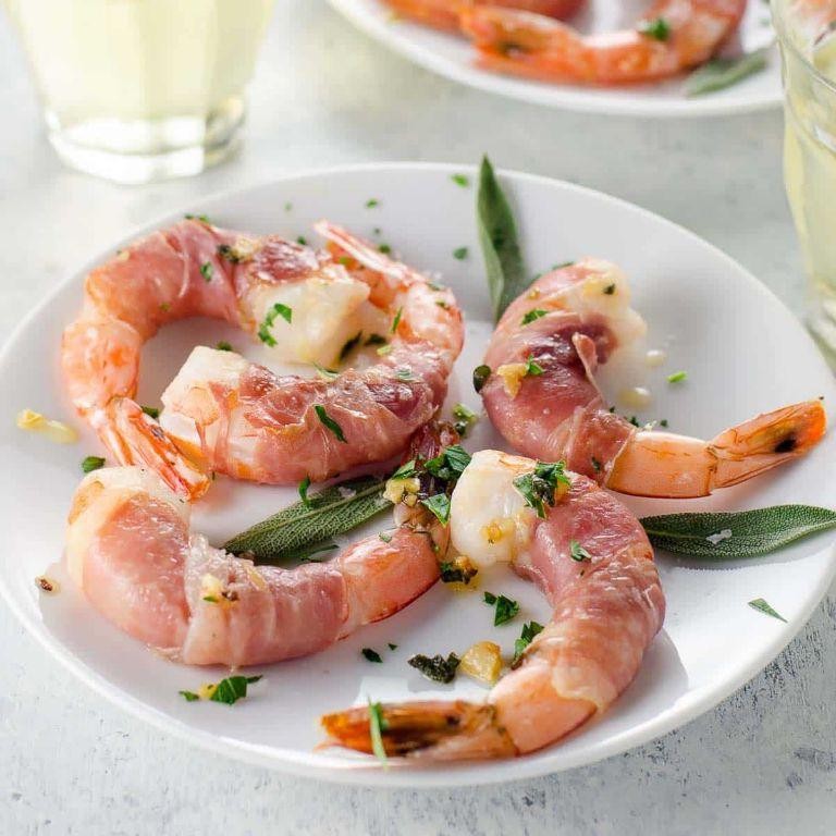Prosciutto and Sage Stuffed Shrimp