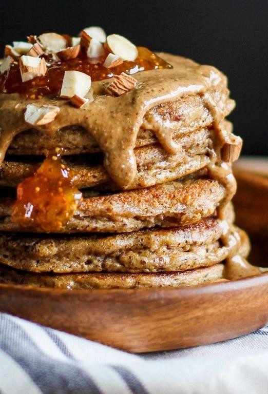 Protein Pancakes with Almond Butter