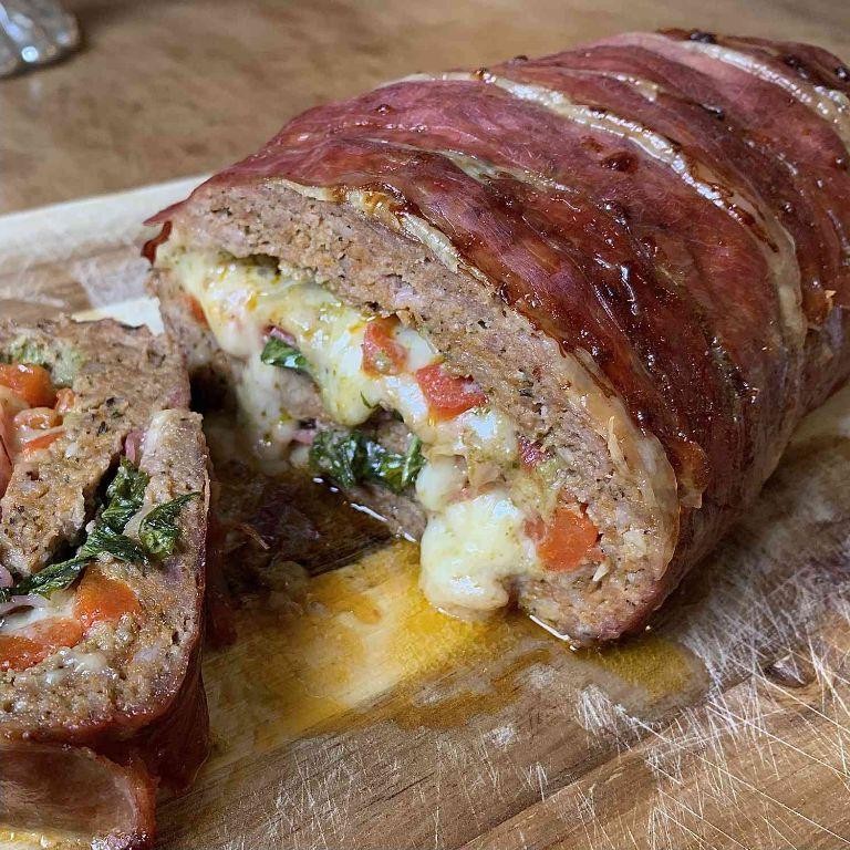 Provolone and Prosciutto Stuffed Meatloaf