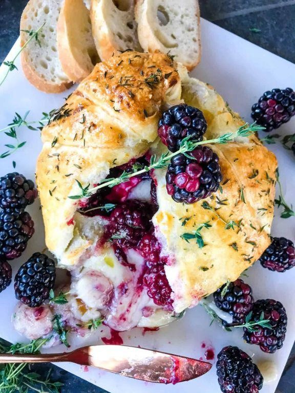Puff Pastry Brie and Blackberry Compote Parcels