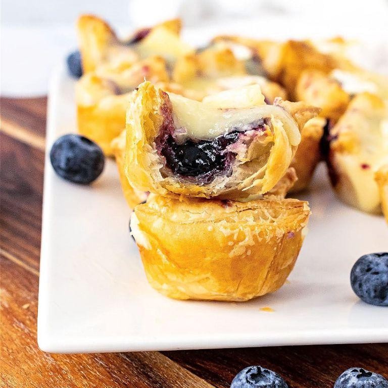 Puff Pastry Brie and Blueberry Danish