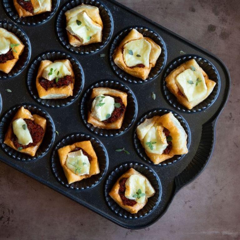 Puff Pastry Brie and Sun-Dried Tomato Rolls