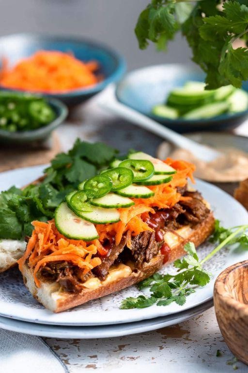 Pulled Pork Banh Mi Sandwich
