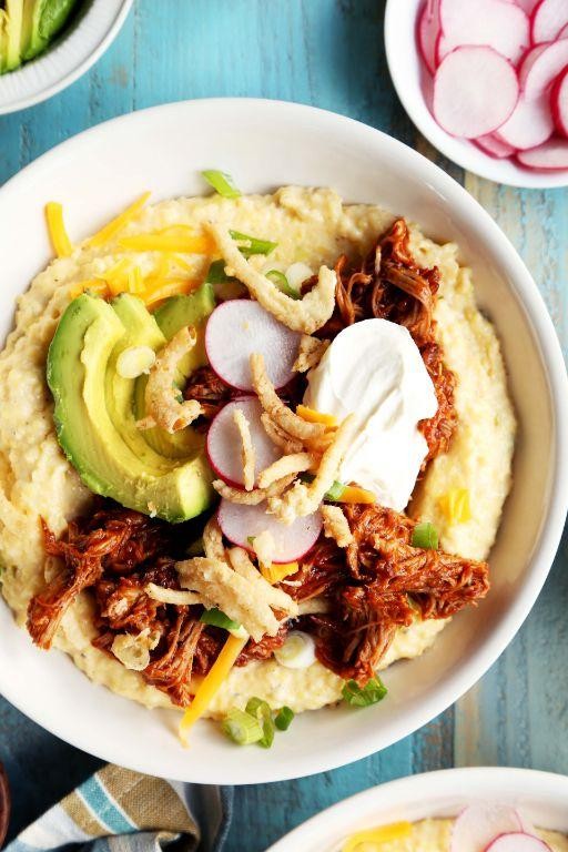 Pulled Pork and Grits Bowl