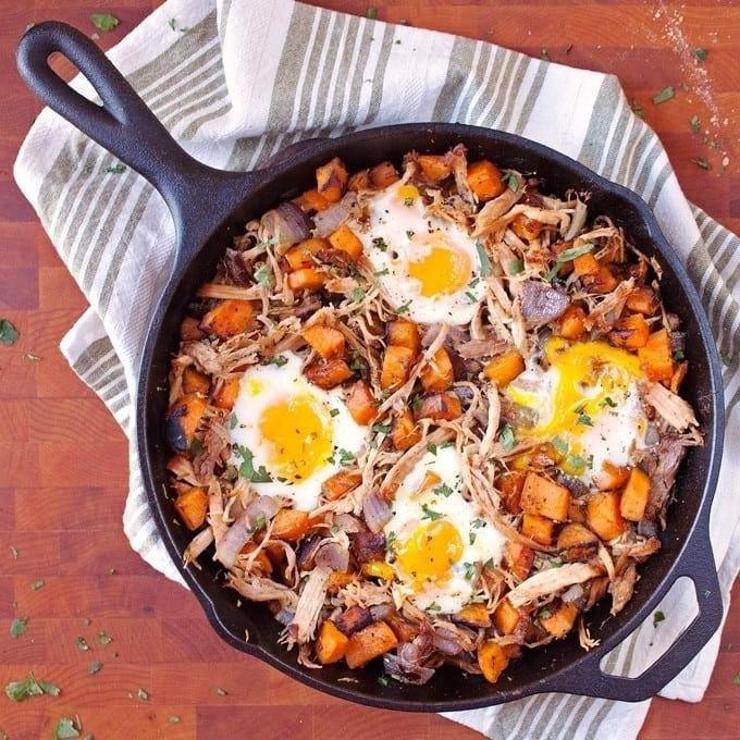 Pulled Pork and Potato Skillet