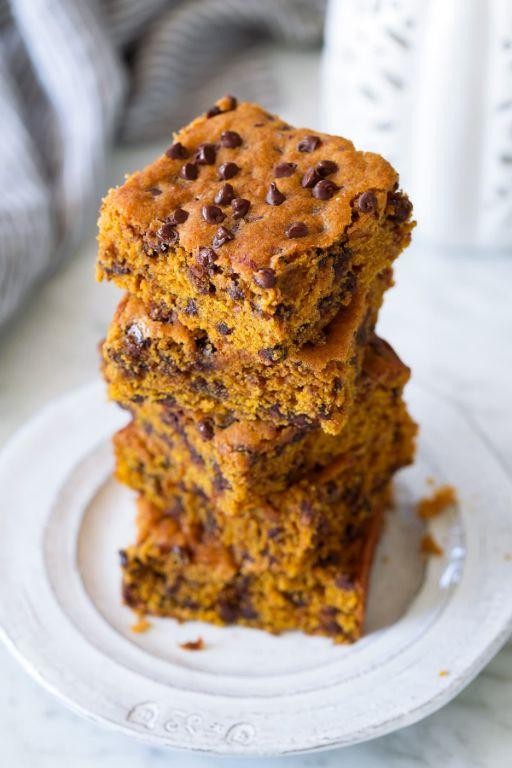 Pumpkin Chocolate Chip Bars