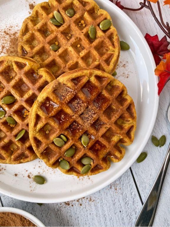 Pumpkin Coconut Flour Waffles