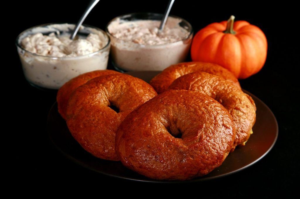 Pumpkin Spice Bagel with Maple Glaze