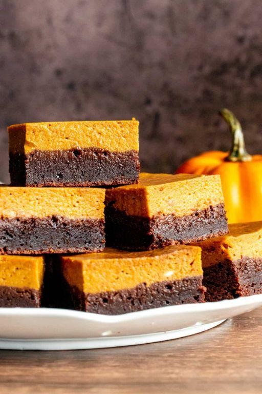 Pumpkin Spice Chocolate Brownies