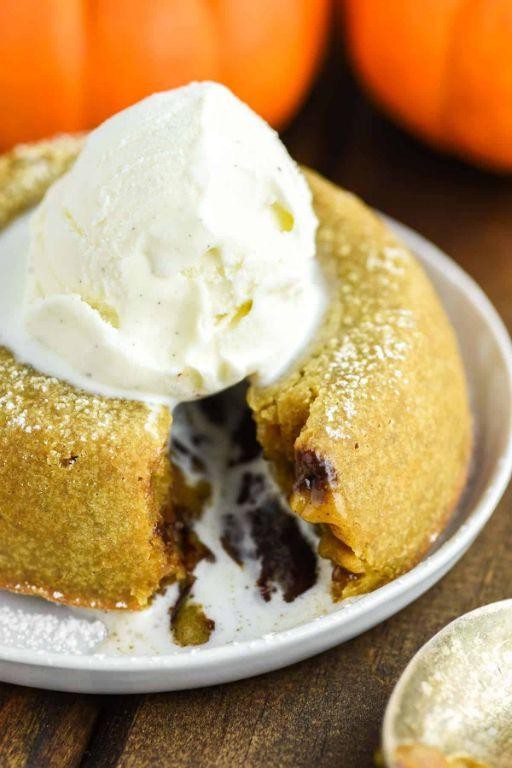 Pumpkin Spice Chocolate Lava Cake