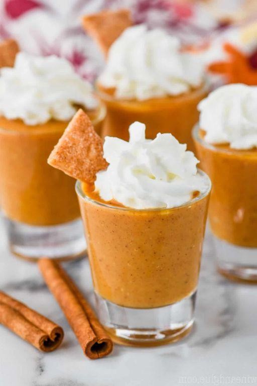 Pumpkin Spice Pudding Shots