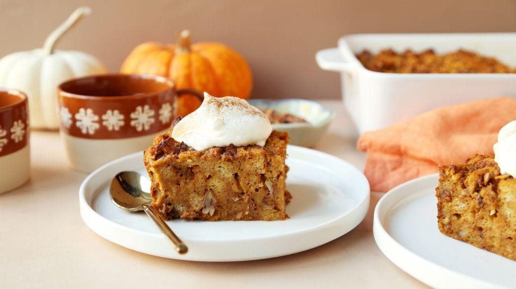 Pumpkin and Sage Savory Bread Pudding