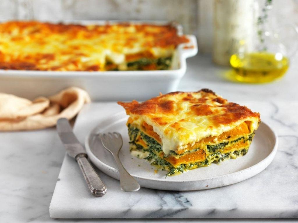 Pumpkin and Spinach Lasagna