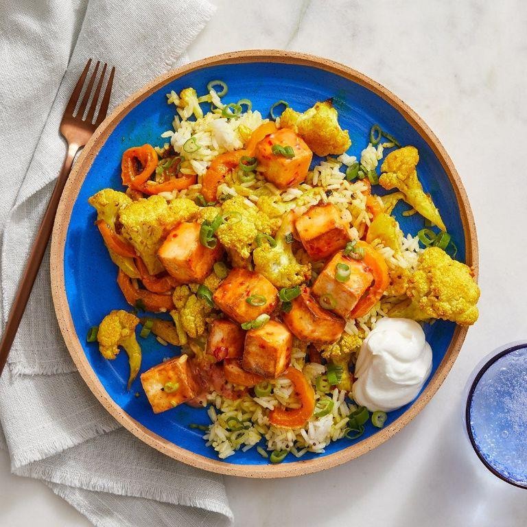 Punjabi Style Cauliflower Rice with Paneer