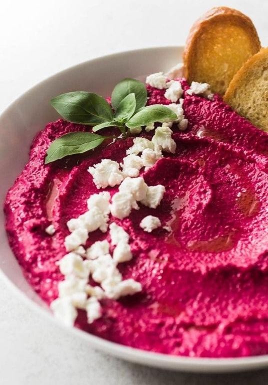 Pureed Beetroot with Goat Cheese