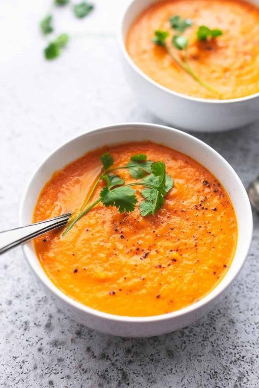 Pureed Carrot and Coriander Soup