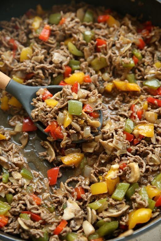 Quick Canned Roast Beef and Peppers Skillet