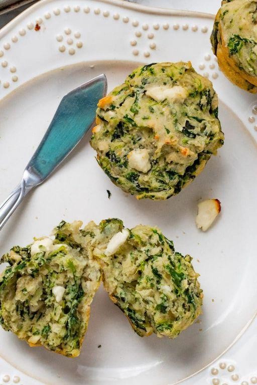 Quick Oats Spinach and Feta Muffins