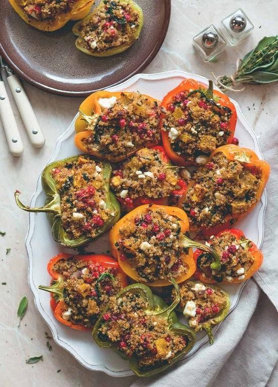 Quinoa Cranberry Stuffed Peppers