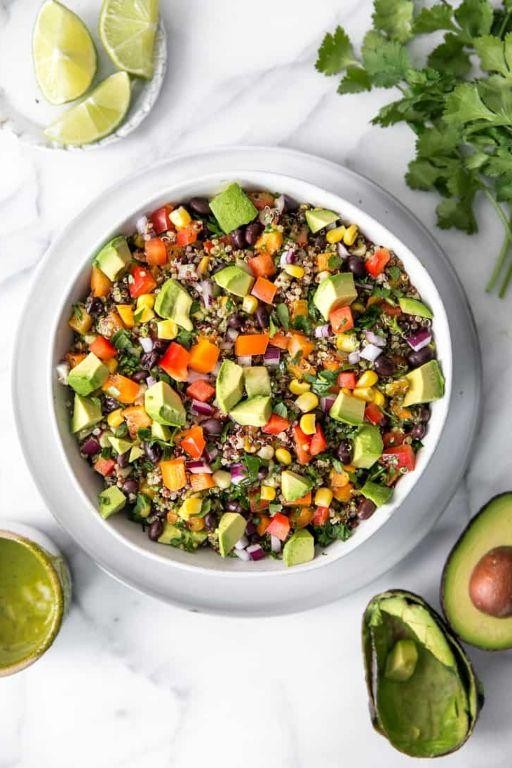 Quinoa Salad with Avocado and Lime Dressing