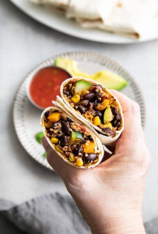 Quinoa and Black Bean Wrap
