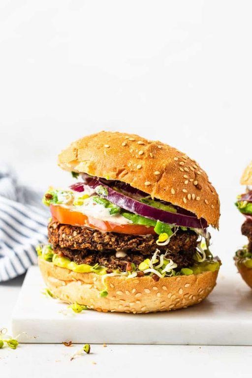 Quinoa and Sweet Potato Veggie Burger