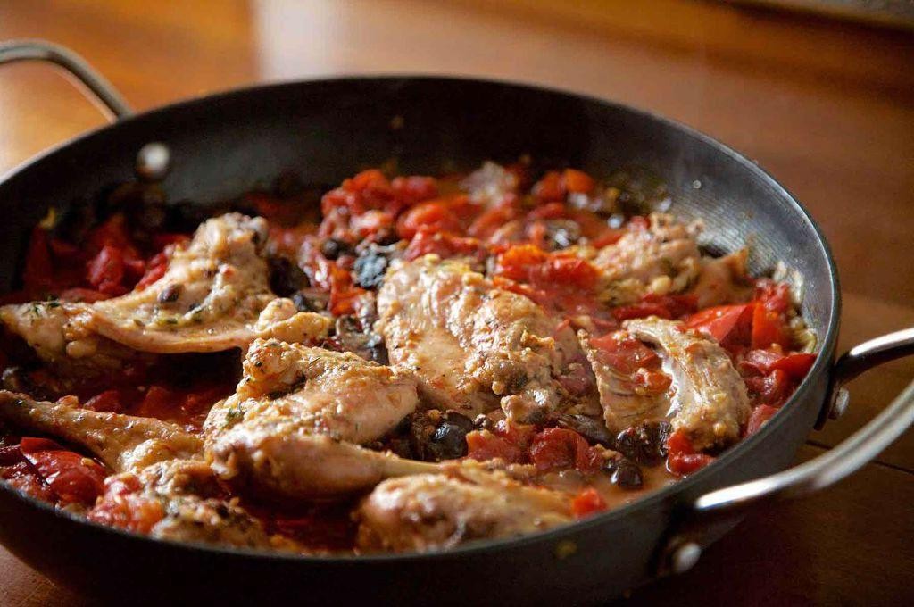 Rabbit Cacciatore with Tomatoes and Peppers