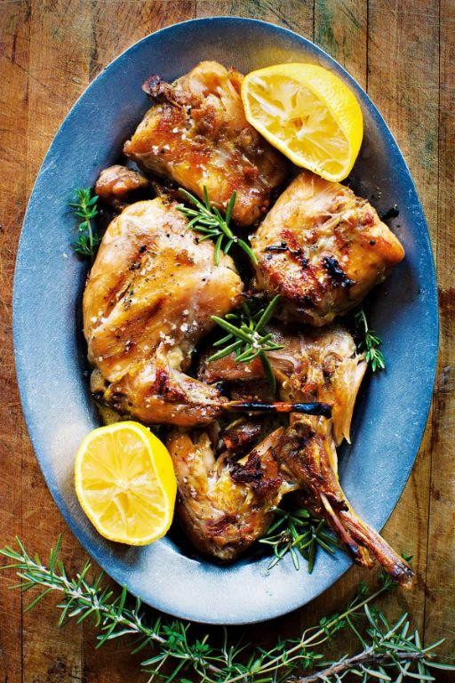 Rabbit Legs Confit with Rosemary and Garlic