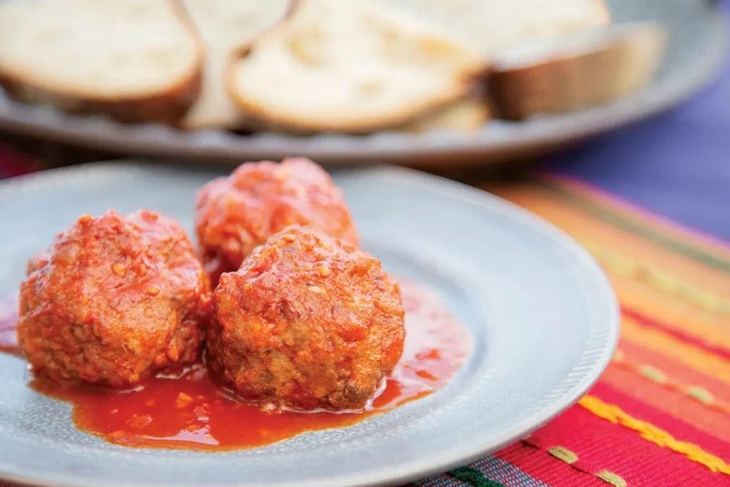 Rabbit Meatballs in Spicy Tomato Sauce