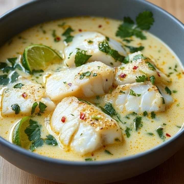Rainbow Trout Soup with Coconut Milk