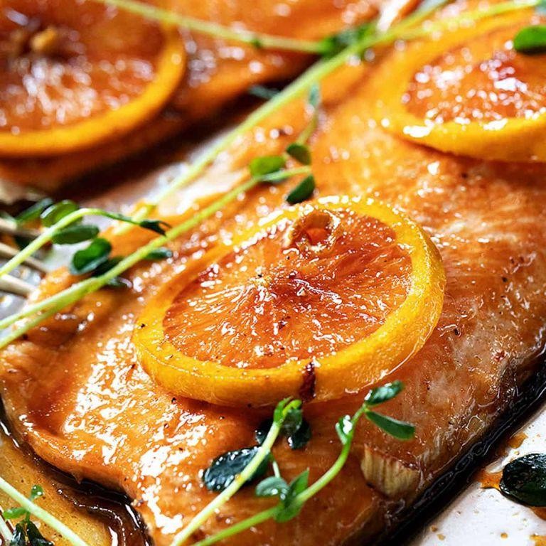Rainbow Trout with Orange Glaze