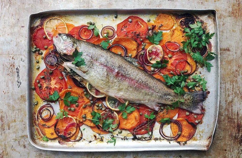 Rainbow Trout with Roasted Vegetables