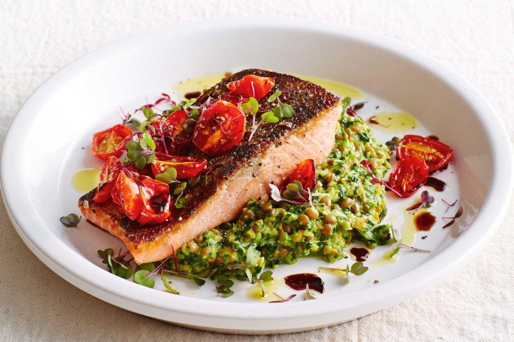 Rainbow Trout with Spinach and Feta