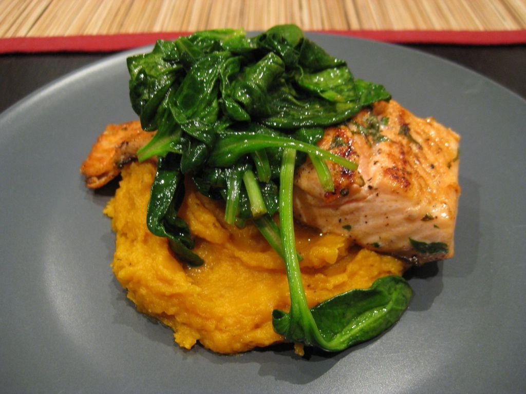 Rainbow Trout with Sweet Potato Mash