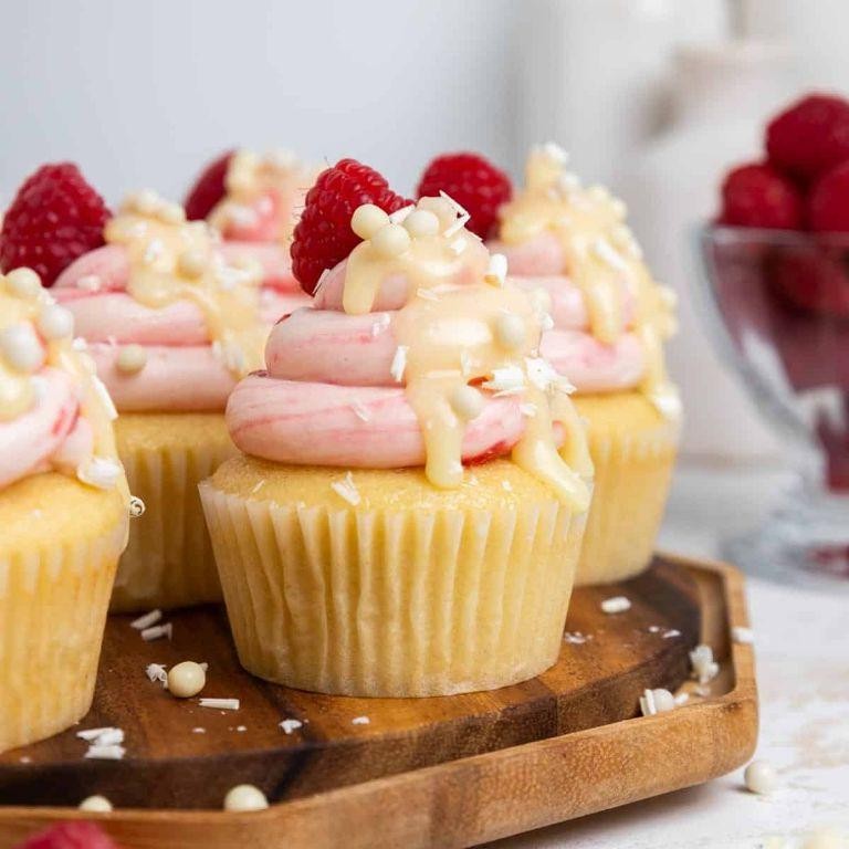 Raspberry Ciroc Cupcakes with White Chocolate Ganache