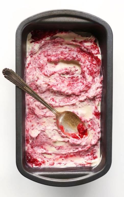 Raspberry Coconut Ice Cream