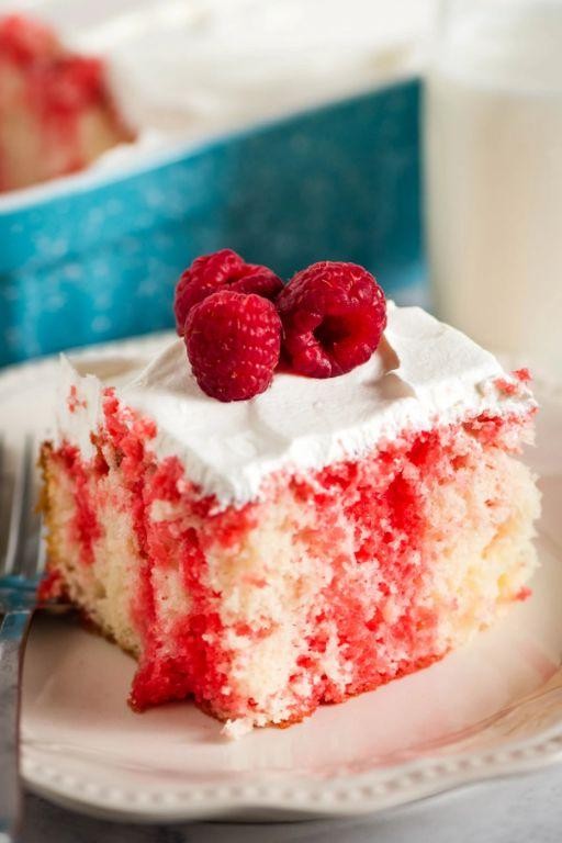 Raspberry Jello Instant Pudding Cake