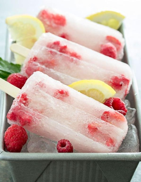 Raspberry Lemonade Popsicles
