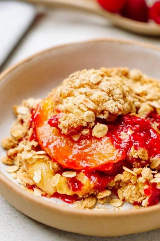Raspberry Peach Cobbler