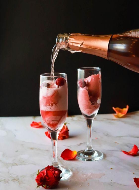 Raspberry Rose Champagne Punch