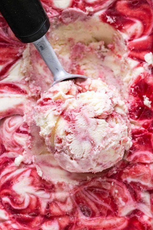 Raspberry Swirl Protein Ice Cream