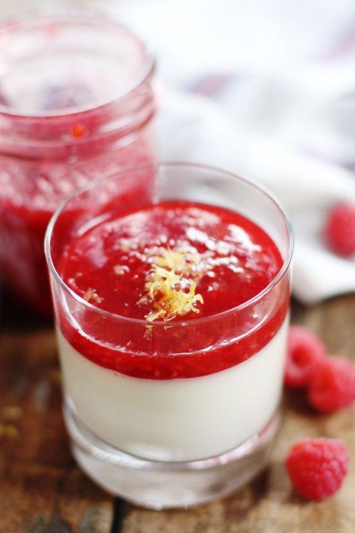 Raspberry Vanilla Bean Panna Cotta
