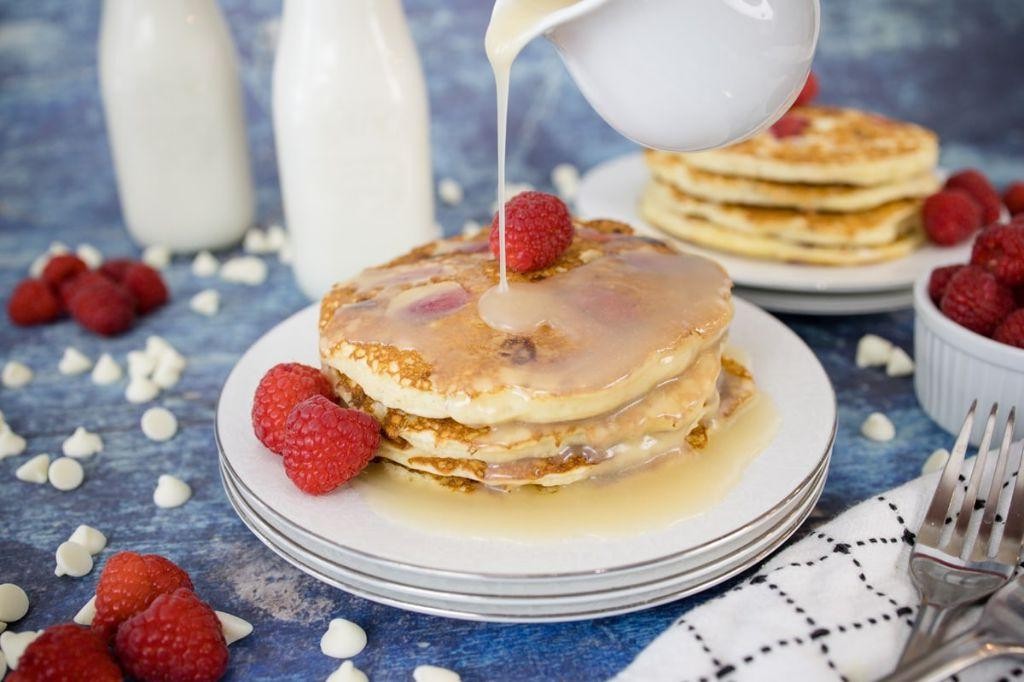 Raspberry White Chocolate German Pancake