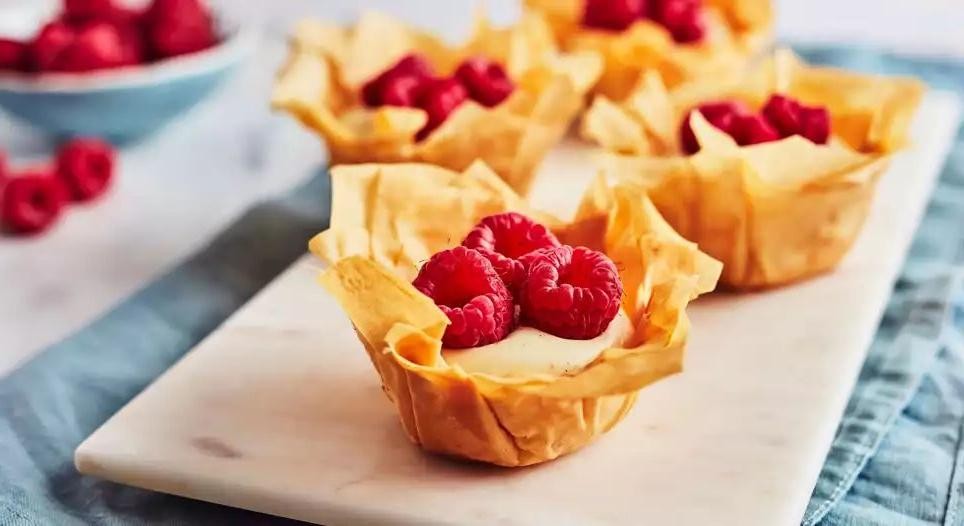 Raspberry and White Chocolate Filo Pasty