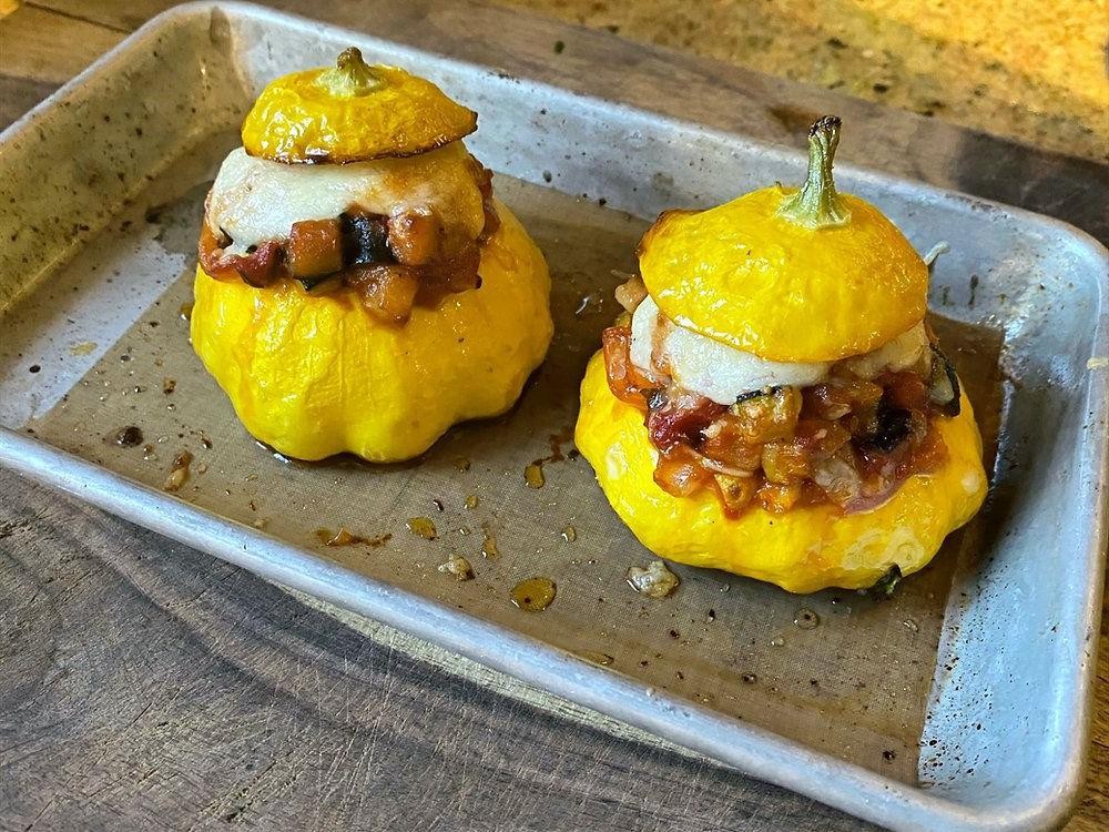 Ratatouille Stuffed Patty Pan Squash