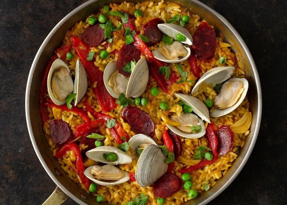 Razor Clam and Chorizo Paella